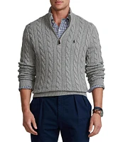 Polo Ralph Lauren Cable Knit Cotton Quarter-Zip Sweater