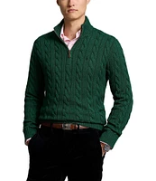 Polo Ralph Lauren Cable Knit Cotton Quarter-Zip Sweater