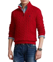 Polo Ralph Lauren Cable Knit Cotton Quarter-Zip Sweater