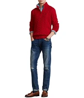 Polo Ralph Lauren Cable Knit Cotton Quarter-Zip Sweater