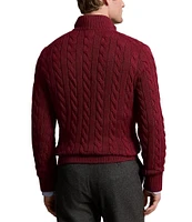 Polo Ralph Lauren Cable Knit Cotton Quarter-Zip Sweater