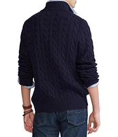 Polo Ralph Lauren Cable Knit Cotton Quarter-Zip Sweater