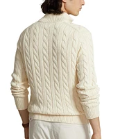 Polo Ralph Lauren Cable Knit Cotton Quarter-Zip Sweater