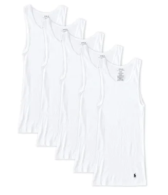 Polo Ralph Lauren Classic Cotton Solid Undershirt 5-Pack