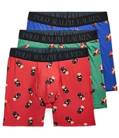 Polo Ralph Lauren Classic Fit Allover Bear Print Boxer Brief 3-Pack