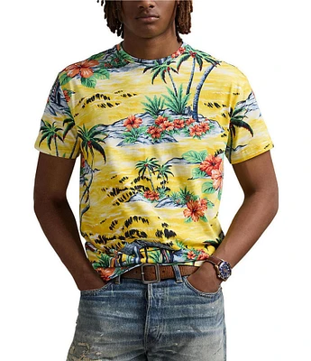 Polo Ralph Lauren Classic Fit Beach-Print Jersey Short Sleeve T-Shirt
