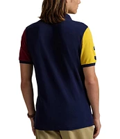 Polo Ralph Lauren Classic Fit Big Pony Color Block Mesh Short Sleeve Polo Shirt