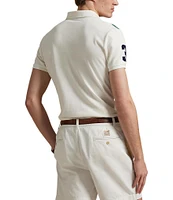 Polo Ralph Lauren Classic Fit Big Pony Diagonal Stripe Mesh Short Sleeve Polo Shirt