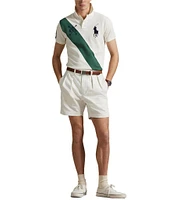 Polo Ralph Lauren Classic Fit Big Pony Diagonal Stripe Mesh Short Sleeve Polo Shirt