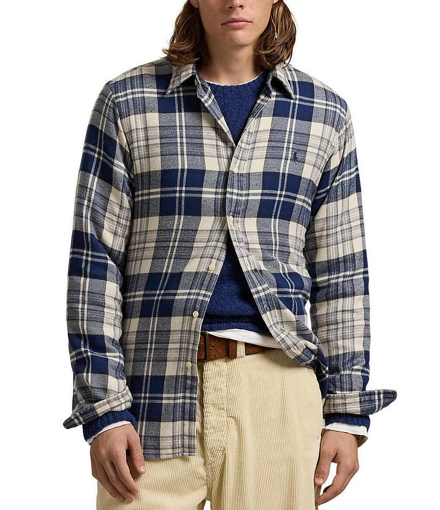 Polo Ralph Lauren Classic Fit Brushed Flannel Long Sleeve Woven Shirt