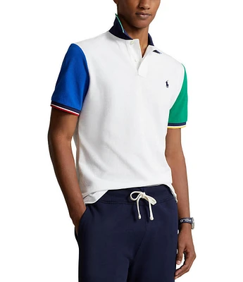 Polo Ralph Lauren Classic Fit Color Block Mesh Short Sleeve Polo Shirt