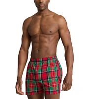 Polo Ralph Lauren Classic Fit Cotton Plaid/Solid Boxer Briefs 3-Pack