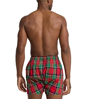 Polo Ralph Lauren Classic Fit Cotton Plaid/Solid Boxer Briefs 3-Pack