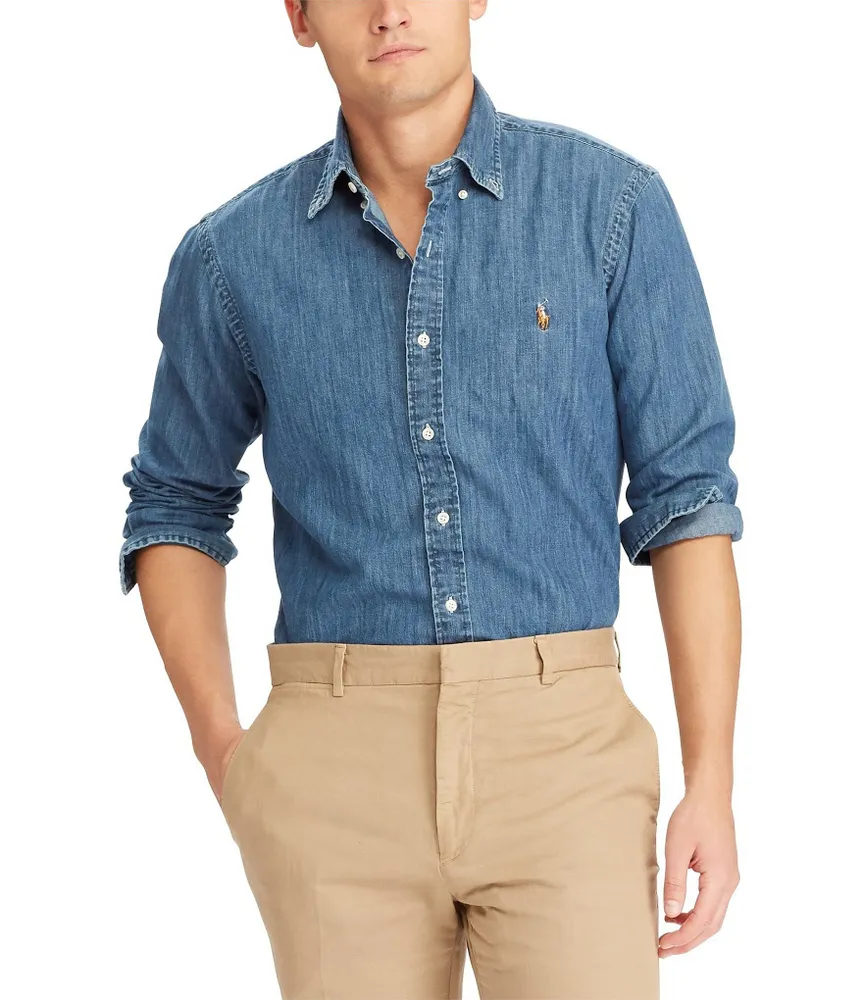 Polo Ralph Lauren Classic-Fit Solid Denim Shirt