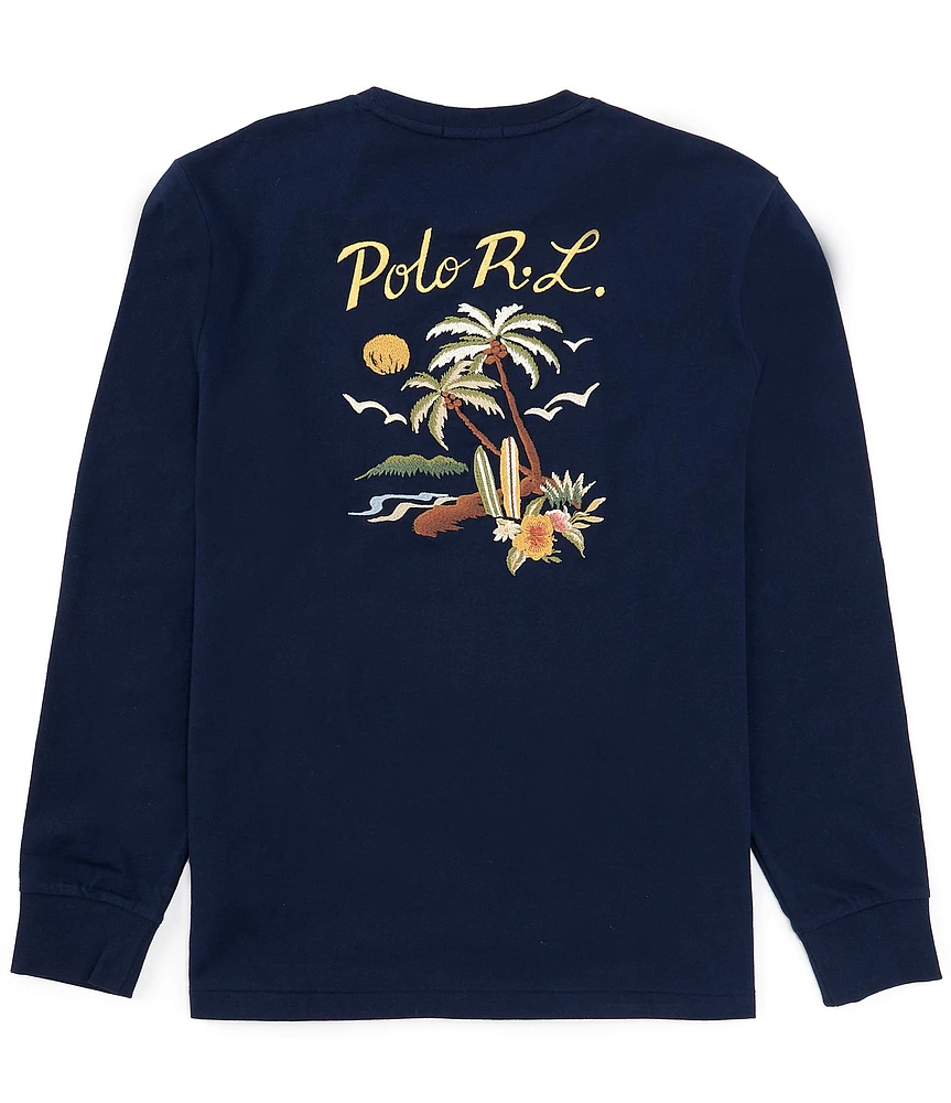 Polo Ralph Lauren Classic Fit Embroidered Jersey Long Sleeve T-Shirt