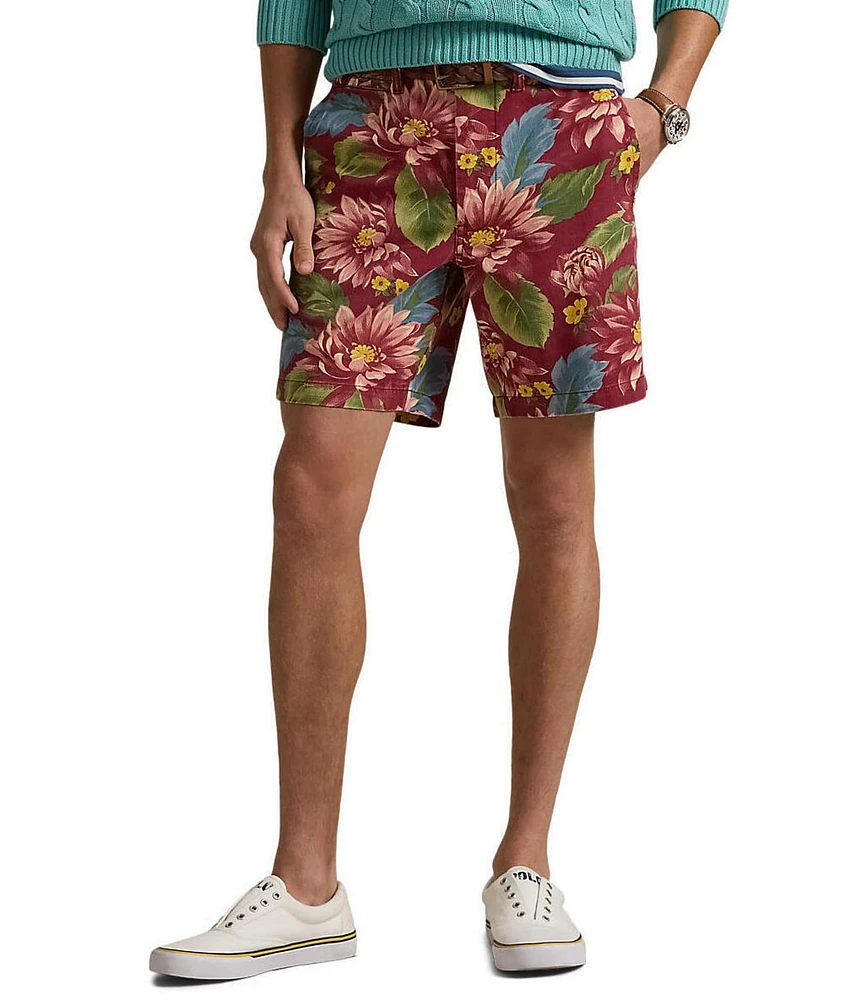 Polo Ralph Lauren Classic Fit Floral Twill 8#double; Inseam Shorts