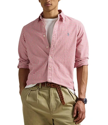Polo Ralph Lauren Classic Fit Gingham Oxford Long Sleeve Woven Shirt