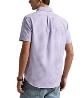 Polo Ralph Lauren Classic Fit Gingham Oxford Short Sleeve Woven Shirt