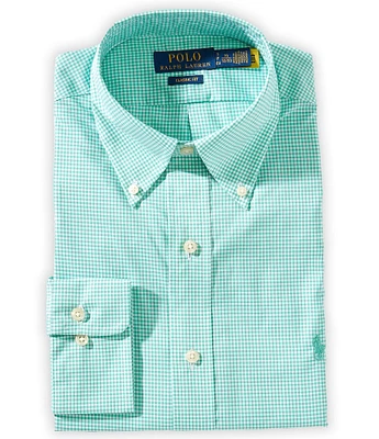 Polo Ralph Lauren Classic Fit Gingham Purepress Poplin Long-Sleeve Woven Shirt
