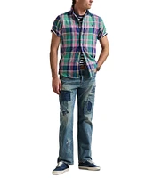 Polo Ralph Lauren Classic Fit Large Plaid Oxford Short Sleeve Woven Shirt