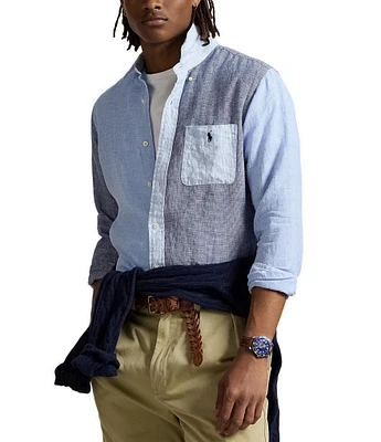 Polo Ralph Lauren Classic Fit Linen Long Sleeve Woven Funshirt