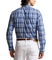 Polo Ralph Lauren Classic Fit Long Sleeve Plaid Stretch Poplin Shirt