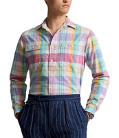 Polo Ralph Lauren Classic Fit Plaid Oxford Long Sleeve Woven Shirt