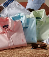 Polo Ralph Lauren Classic Fit Mineral-Dyed Oxford Long Sleeve Woven Shirt