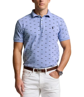 Polo Ralph Lauren Classic Fit Monogram Print Stretch Short Sleeve Polo Shirt