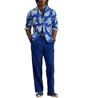 Polo Ralph Lauren Classic Fit Monstera-Print Oxford Long Sleeve Woven Camp Shirt