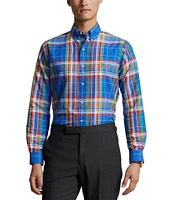 Polo Ralph Lauren Classic Fit Plaid Oxford Long Sleeve Woven Shirt