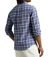 Polo Ralph Lauren Classic Fit Multi Plaid Oxford Long Sleeve Woven Shirt
