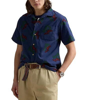 Polo Ralph Lauren Classic Fit P-Wing Short Sleeve Woven Camp Shirt