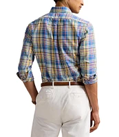 Polo Ralph Lauren Classic Fit Performance Stretch Oxford Plaid Long Sleeve Woven Shirt