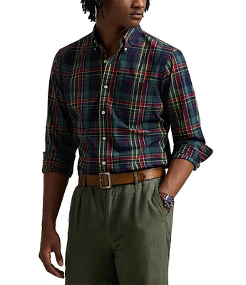 Polo Ralph Lauren Classic Fit Performance Stretch Plaid Madras Long Sleeve Woven Shirt