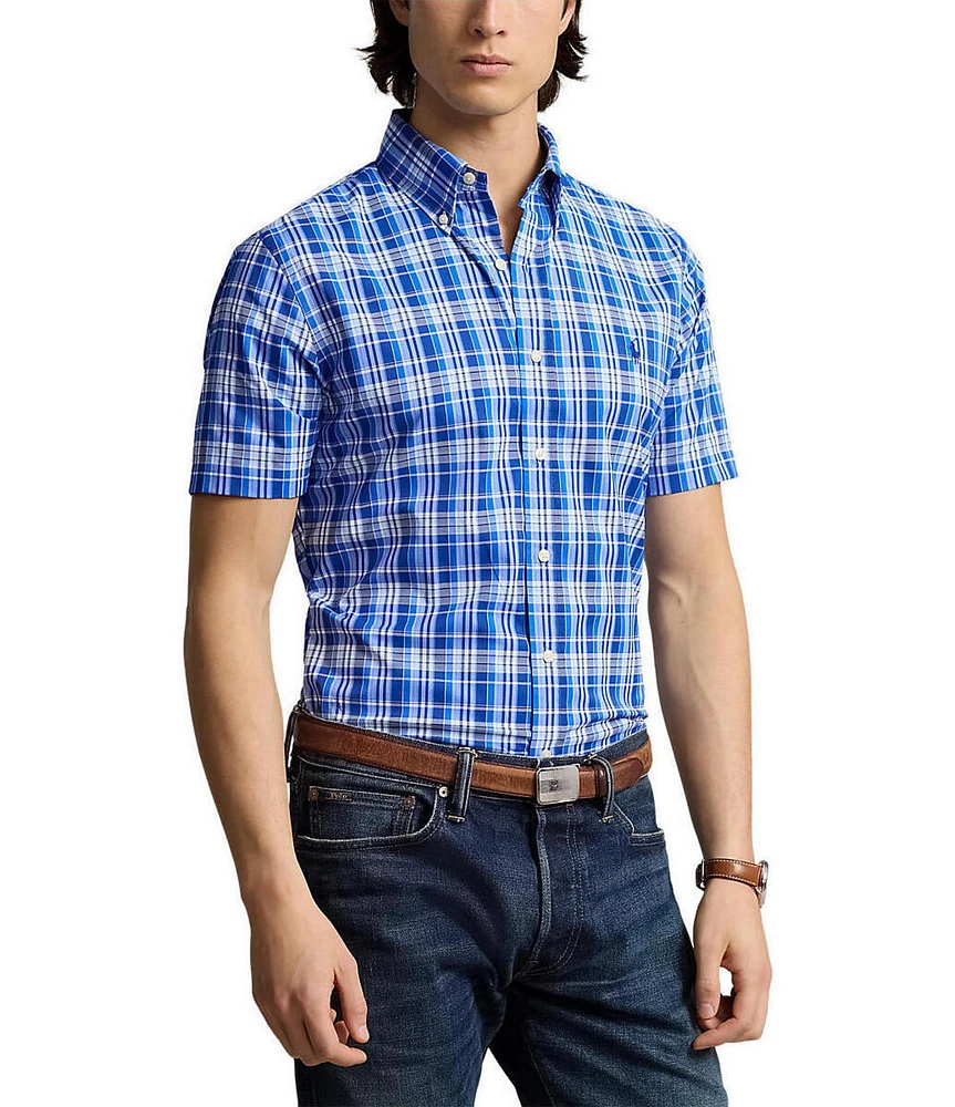 Polo Ralph Lauren Classic Fit Performance Stretch Plaid Short Sleeve Woven Shirt