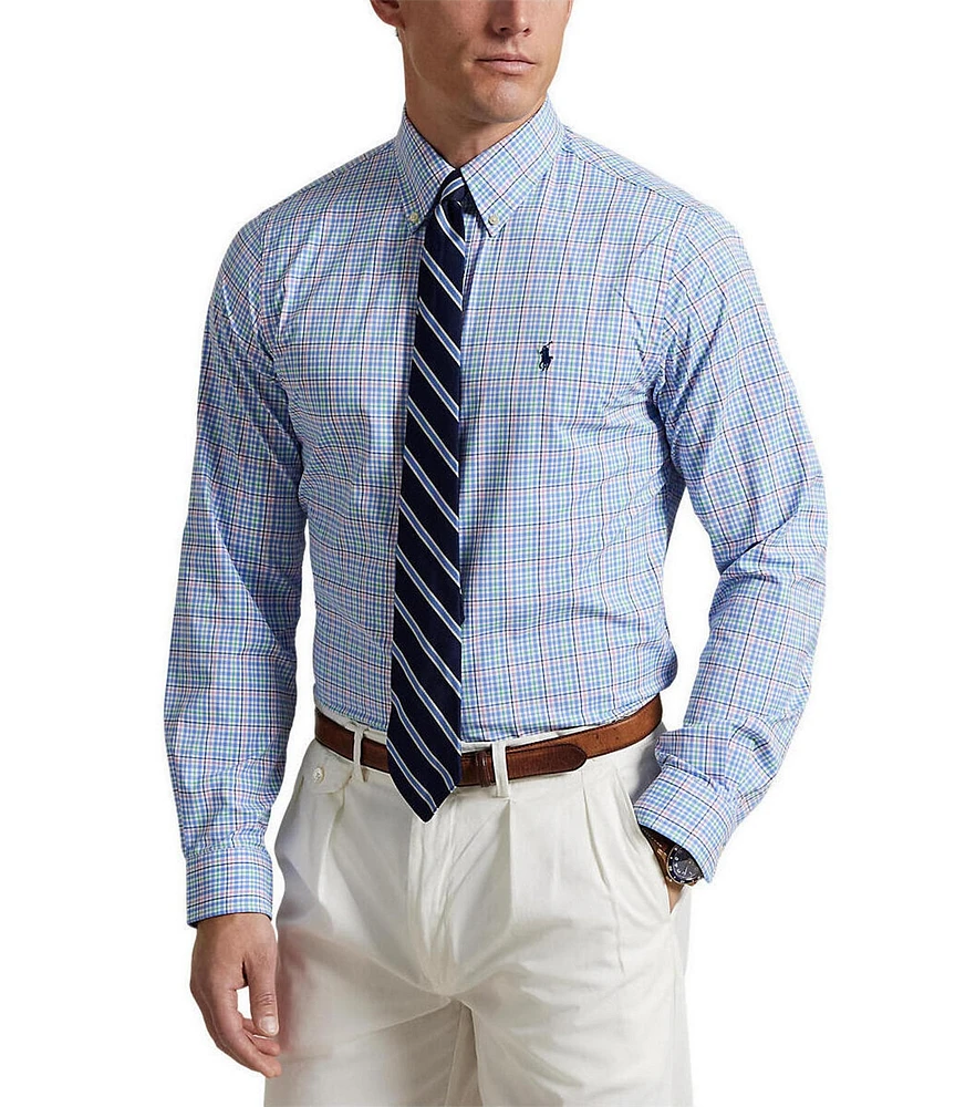 Polo Ralph Lauren Classic Fit Performance Stretch Twill Plaid Long Sleeve Woven Shirt