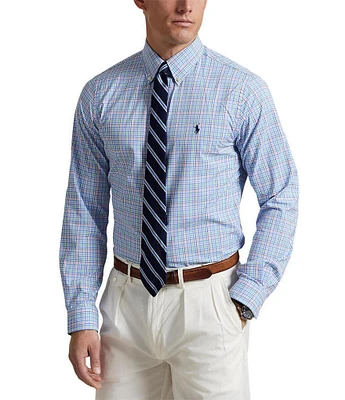 Polo Ralph Lauren Classic Fit Performance Stretch Twill Plaid Long Sleeve Woven Shirt