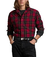 Polo Ralph Lauren Classic-Fit Plaid Brushed Oxford Long Sleeve Woven Shirt