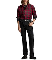 Polo Ralph Lauren Classic-Fit Plaid Brushed Oxford Long Sleeve Woven Shirt