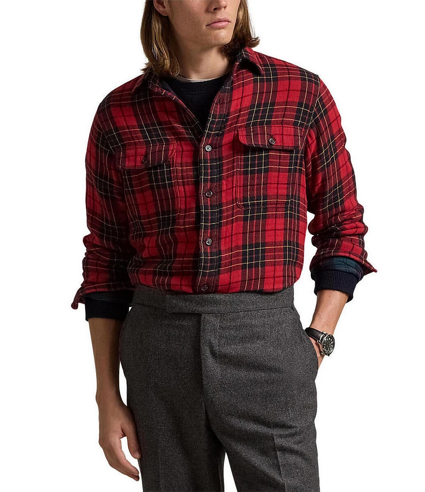 Polo Ralph Lauren Classic Fit Plaid Double-Faced Long Sleeve Workshirt