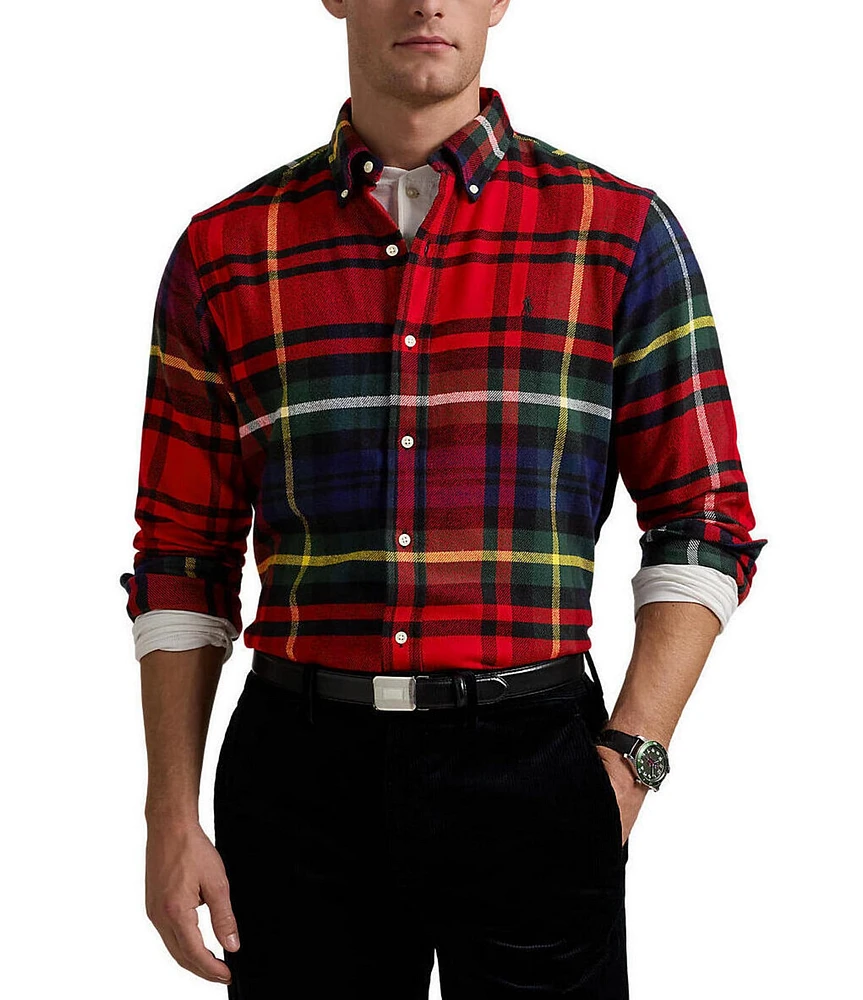 Polo Ralph Lauren Classic-Fit Plaid Flannel Long Sleeve Woven Shirt