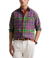 Polo Ralph Lauren Classic Fit Plaid Oxford Long Sleeve Workshirt