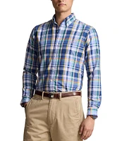 Polo Ralph Lauren Classic Fit Plaid Oxford Long-Sleeve Woven Shirt