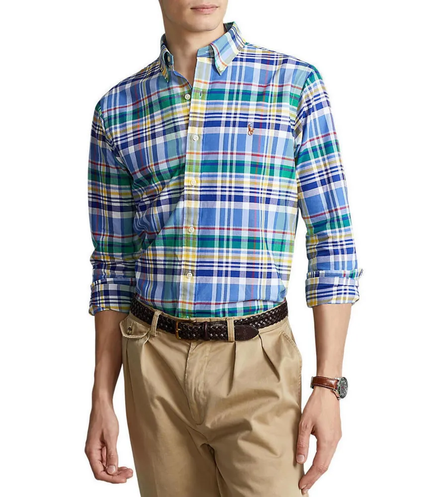 Polo Ralph Lauren Classic-Fit Plaid Oxford Long-Sleeve Woven Shirt