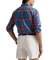Polo Ralph Lauren Classic Fit Plaid Oxford Long Sleeve Woven Shirt