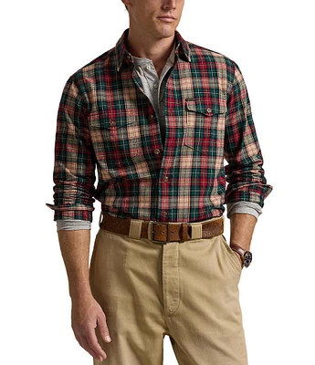 Polo Ralph Lauren Classic Fit Plaid Oxford Long Sleeve Woven Shirt