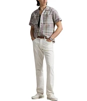 Polo Ralph Lauren Classic Fit Plaid Oxford Short Sleeve Woven Camp Shirt