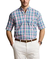 Polo Ralph Lauren Classic Fit Plaid Performance Stretch Short Sleeve Twill Woven Shirt