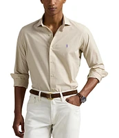 Polo Ralph Lauren Classic Fit Subtle Plaid Stretch Poplin Long Sleeve Woven Shirt